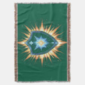 Epischer Fantasy-Schild mit strahlendem Energieaus Decke (Vorderseite Vertikal)