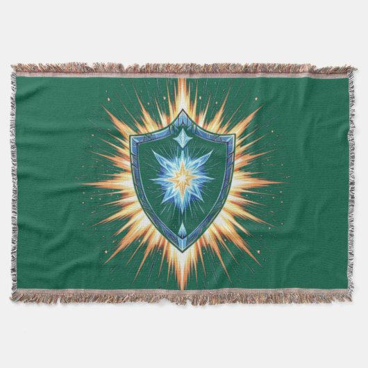 Epischer Fantasy-Schild mit strahlendem Energieaus Decke (Vorderseite)
