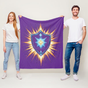 Epischer Fantasy-Schild mit strahlendem Energieaus Fleecedecke