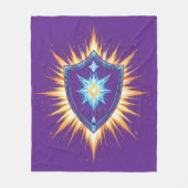 Epischer Fantasy-Schild mit strahlendem Energieaus Fleecedecke (Vorderseite)