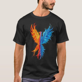Epischer Feuer- und Eis-Phönix-Fantasy T-Shirt