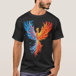 Epischer Feuer- und Eisphoenix - Mythischer Elemen T-Shirt