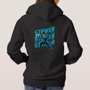 Epischer Fußball-Samurai-Katze - Cooler Gamer und Hoodie