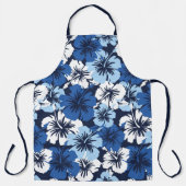 Epischer Hibiskus Aloha Blue Hawaiian Floral Schürze (Vorderseite)