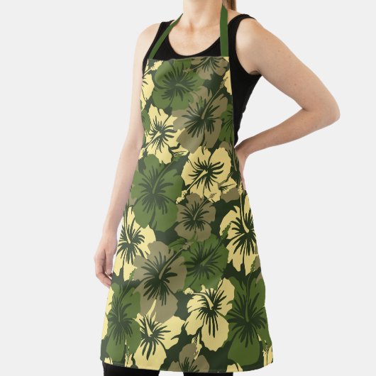 Epischer Hibiskus Aloha Olive Hawaii Schürze (InSitu)