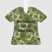 Epischer Hibiskus-hawaiisches BlumenAloha Shirt Ornament (Rückseite)