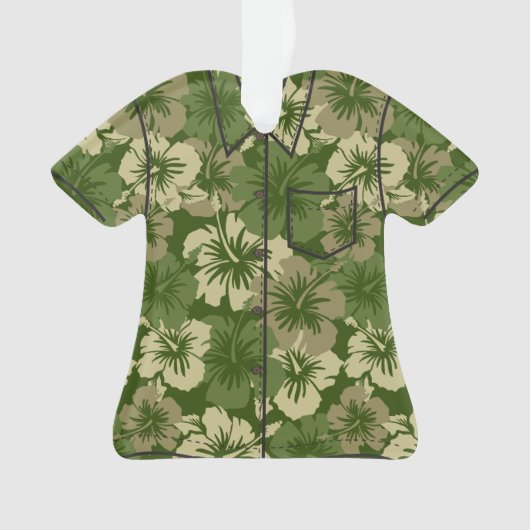 Epischer Hibiskus-hawaiisches BlumenAloha Shirt Ornament (Vorderseite)