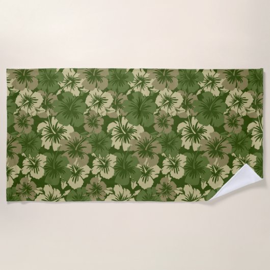 Epischer Hibiskus-hawaiisches BlumenAloha - Strandtuch (Vorderseite)