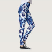 Epischer Hibiskus-hawaiisches tropisches Blumen Leggings (Rechts)