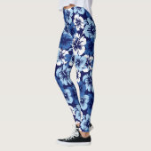 Epischer Hibiskus-hawaiisches tropisches Blumen Leggings (Links)