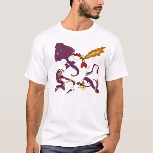 epischer Kampf zwischen Gut und Böse T-Shirt (Vorderseite)