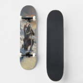 Epischer Ritter & Hermelin Fantasy-Kunst  Skateboard (Vorderseite)