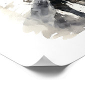 Epischer Ritter mit Schwert - Atemberaubend Schwar Poster (Ecke)