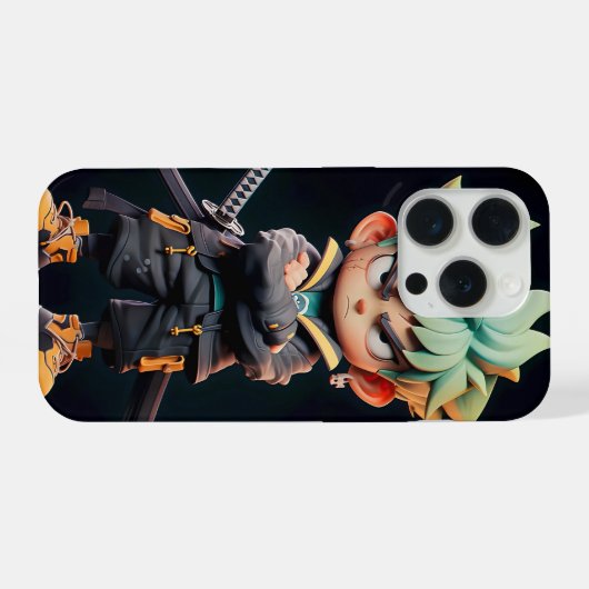 Epischer Roronoa Zoro Chibi Edition iPhone Hülle (Rückseite (Horizontal))