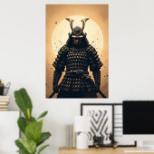 Epischer Samurai-Krieger japanische Rüstung Poster (Heimbüro)