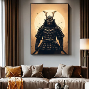 Epischer Samurai-Krieger japanische Rüstung Poster