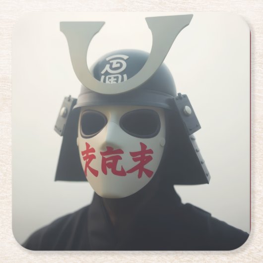 epischer Samurai Rechteckiger Pappuntersetzer (Vorderseite)
