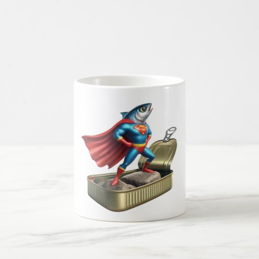 Epischer Sardinen-Superheld-Legend-Fisch-Kunst Kaffeetasse (Mittel)