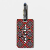 Epischer Schottland-Clan MacFarlane Tartan Gepäckanhänger (Rückseite vertikal)