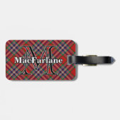 Epischer Schottland-Clan MacFarlane Tartan Gepäckanhänger (Rückseite horizontal)