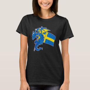 Epischer schwedischer Drache Stolz schwedische Fl T-Shirt