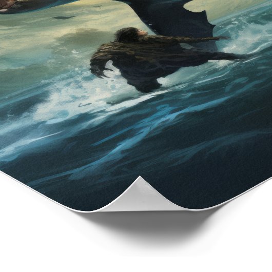 Epischer Showdown: Gigantisches Orca vs Mighty Meg Poster (Ecke)