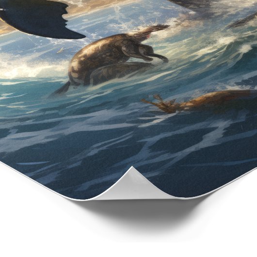 Epischer Showdown: Gigantisches Orca vs Mighty Meg Poster (Ecke)