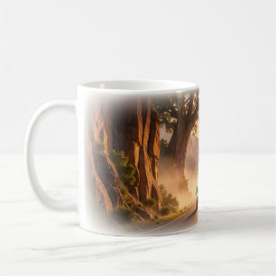 Epischer Sonnenaufgang-Canyon-Ausbruch für Reiter- Kaffeetasse