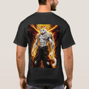 Epischer Super-Saiyajin-Anime-Katzenkrieger-T-Shir T-Shirt