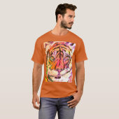 Epischer Tiger schaut dich an, Multimedia T-Shirt (Vorne ganz)