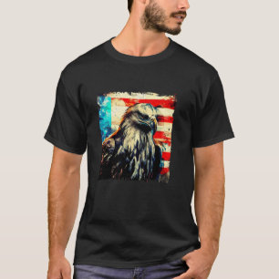 Epischer Weißkopfseeadler Amerikanische Flagge - P T-Shirt