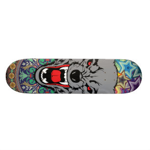 Epischer Wolf Skateboard