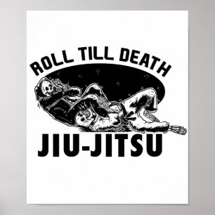 Episches Bjj grimmiges Sensenmann Jiu-jitsu Armbar Poster