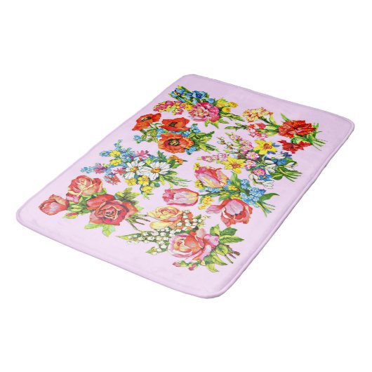 episches Blume Badematte (Schrägansicht)