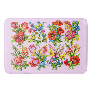 episches Blume Badematte