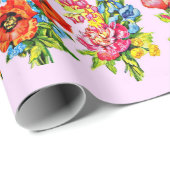 episches Blume Geschenkpapier (Rolleneckpunkt)