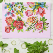 episches Blume Geschirrtuch (Gefaltet)