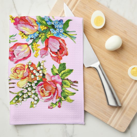 episches Blume Geschirrtuch (Viertel Falte)