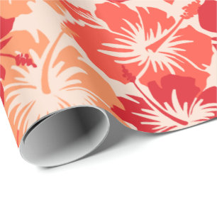 Episches Hibiskus-Blumen-Hawaiian-Geschenkpapier Geschenkpapier