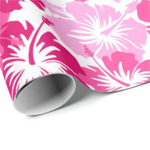 Episches Hibiskus-Blumen-Hawaiian-Geschenkpapier Geschenkpapier