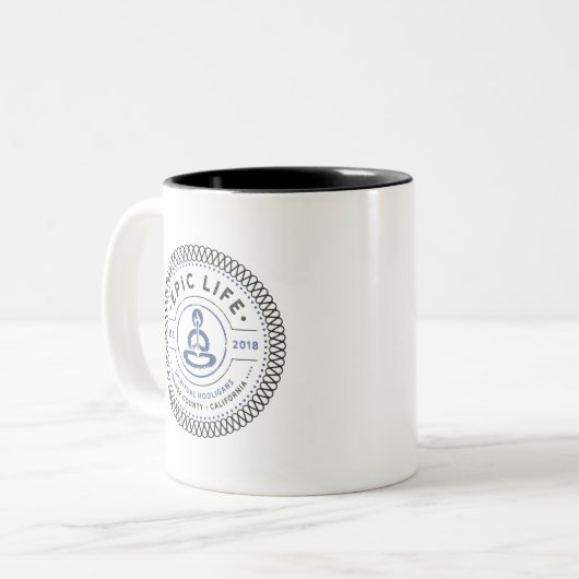 Episches Lebens-geistige Rowdy-Tasse Zweifarbige Tasse (Vorderseite Links)