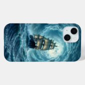 Episches Sturmschiff-Wellen-Abenteuer Case-Mate iPhone Hülle (Rückseite (Horizontal))