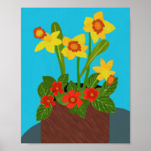 Episcia und Daffodil Poster