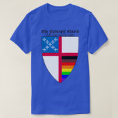 Episcopal Church Shield with 8 Colours Rainbow Pri T-Shirt (Design vorne)