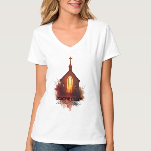 Episcopal Splash Art - Alle sind willkommen T-Shirt (Vorderseite)
