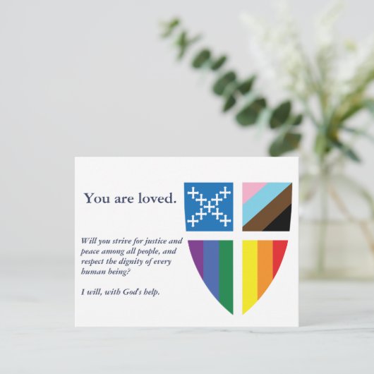 Episcopal-Stolperflagge Postkarte (Stehend Vorderseite)