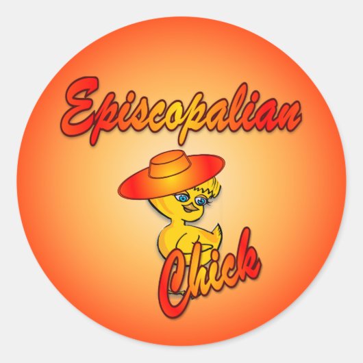 Episcopalian Chick #5 Runder Aufkleber (Vorderseite)