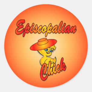 Episcopalian Chick #5 Runder Aufkleber