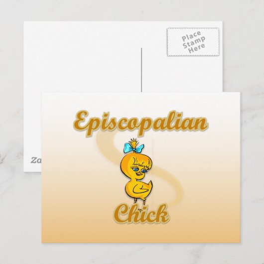 Episcopalian Chick Postkarte (Vorne/Hinten)
