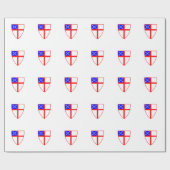 Episkopales Schild Geschenkpapier (Flach)